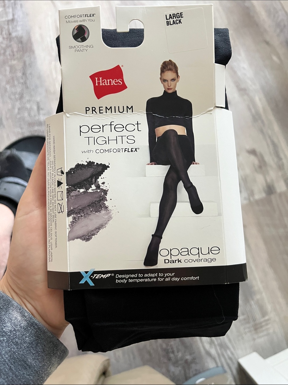Hanes Premium Perfect Opaque Tights - Black